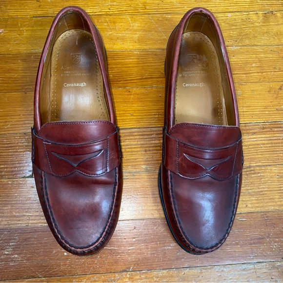Allen Edmonds men's "Cavanaugh" dress penny loafers maroon/oxblood sz 12 - Picture 5 of 12